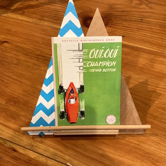 OOAK Mod Retro Tablet Device Book Vertical Holder Stand Etsy Mountain Peaks Wood - Picture 7 of 8